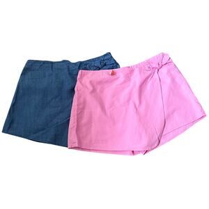 NEW Wonder Nation Girls‎ Pink and Blue  Set Of 2 Wrap Skort Size  XXL 18